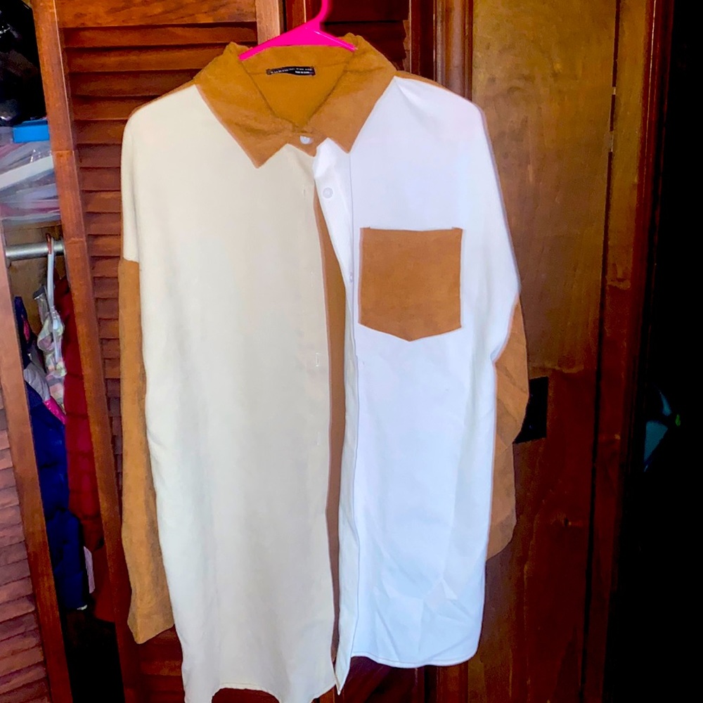 Oversized button down blouse